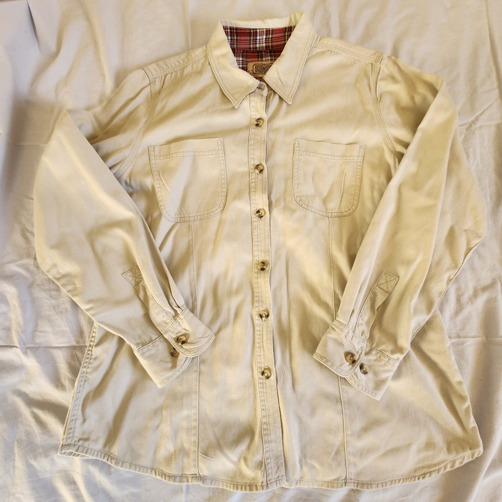 C.E. Schmidt Fit For Her Women's Workwear Cream Button Up